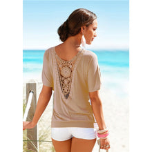 Load image into Gallery viewer, Wide throat Lace T-shirt