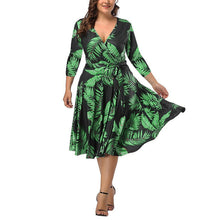 Load image into Gallery viewer, Tropical Plant Print Dress